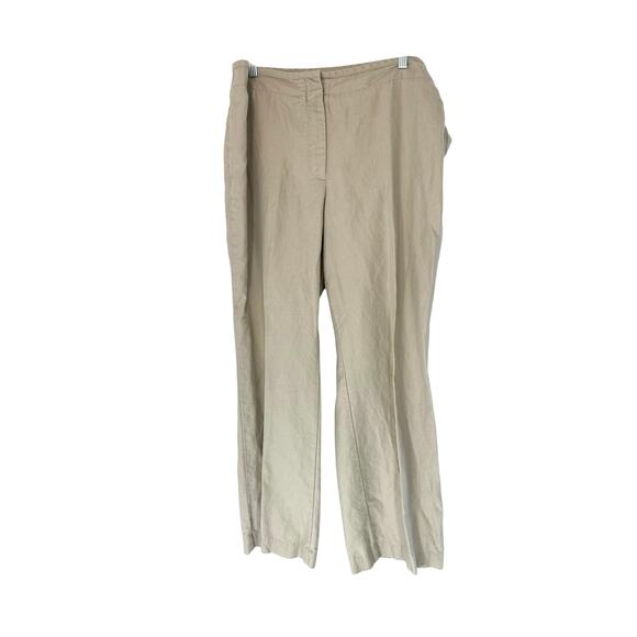 Talbots Heritage Pants Tan Khaki Office Work Career Straight Leg Size 14 - Picture 1 of 12